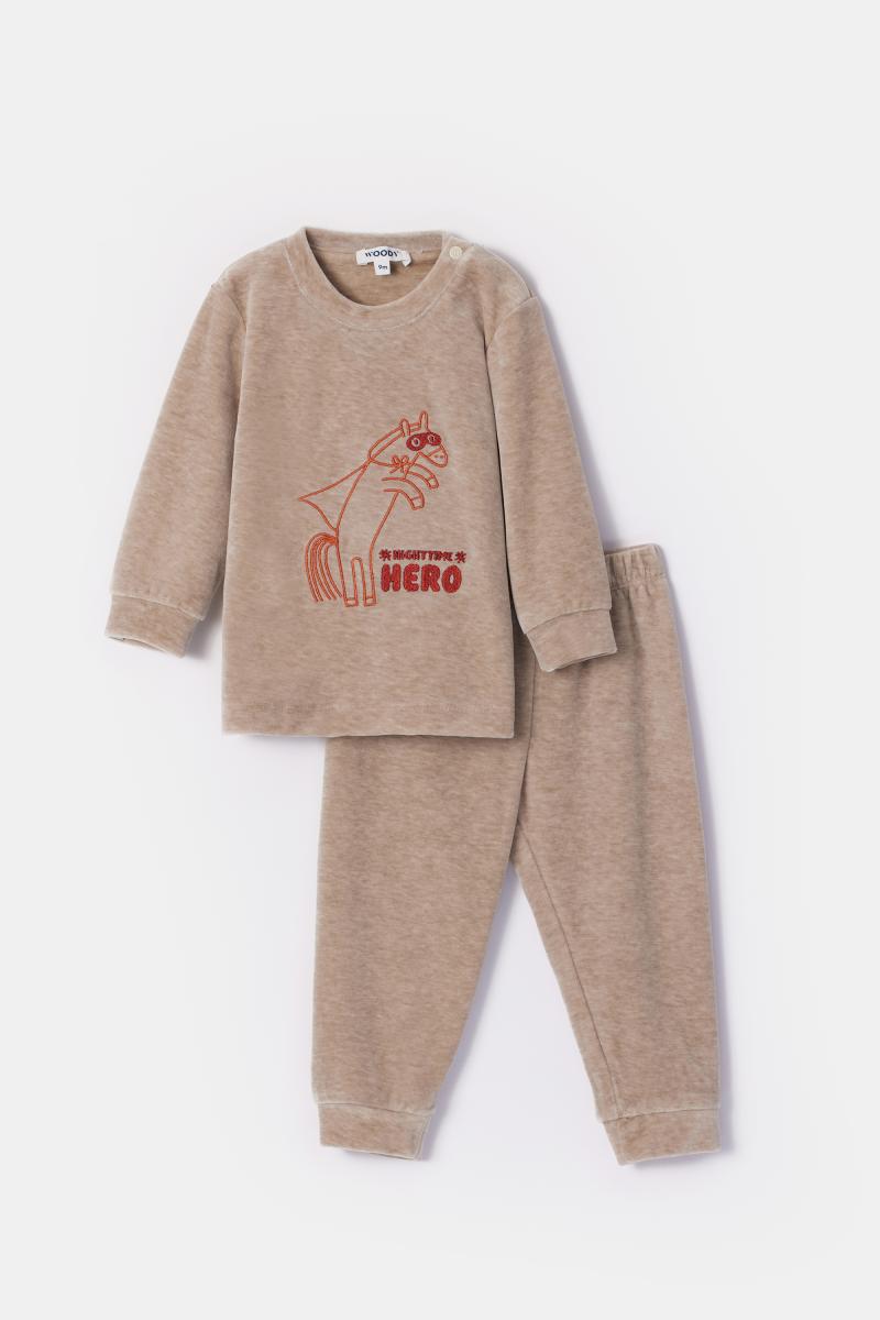 Afbeelding voor product Pyjama van het merk Woody in het Beige