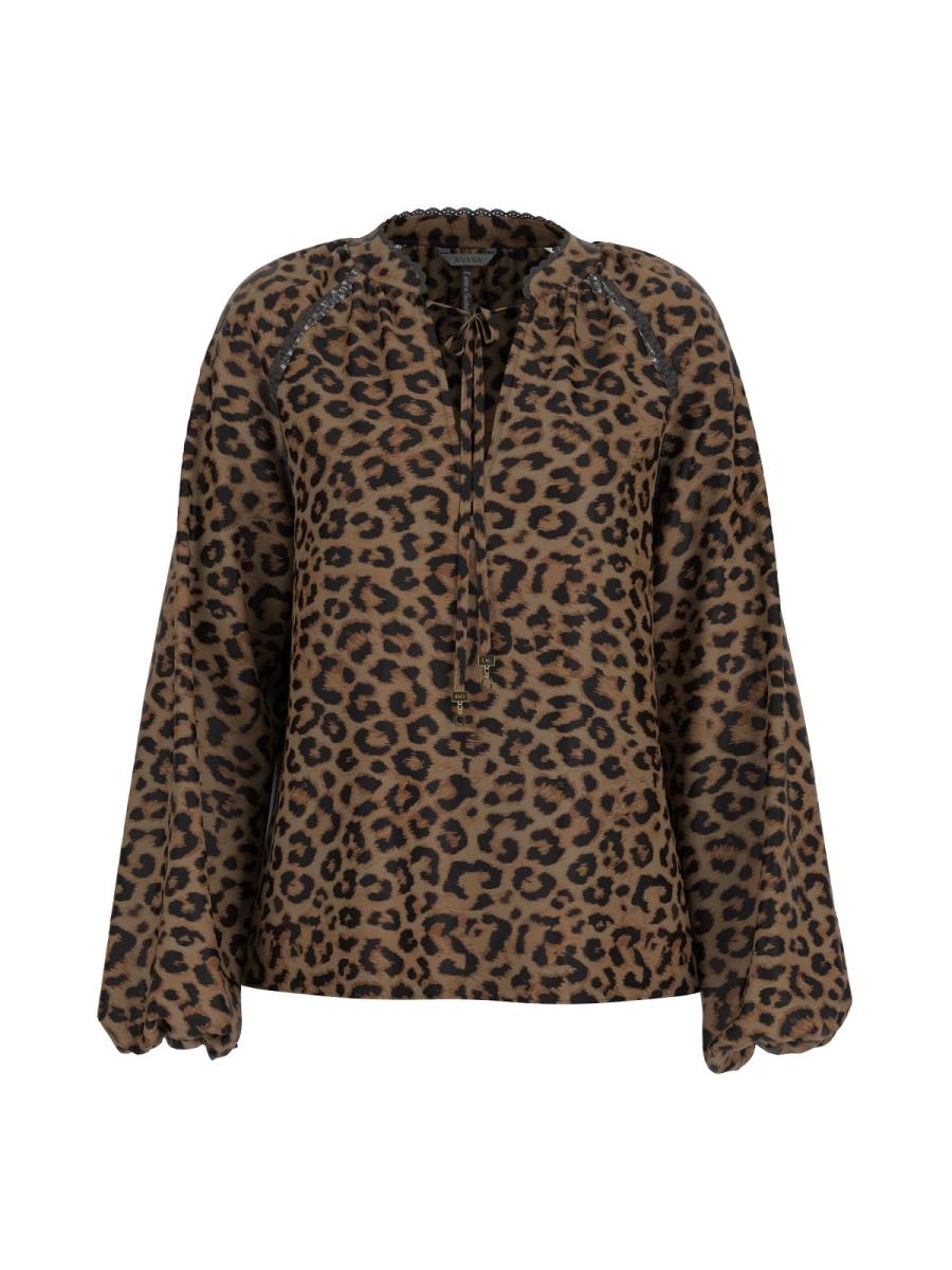 Afbeelding voor product Bloes van het merk Guess in het Bruin
