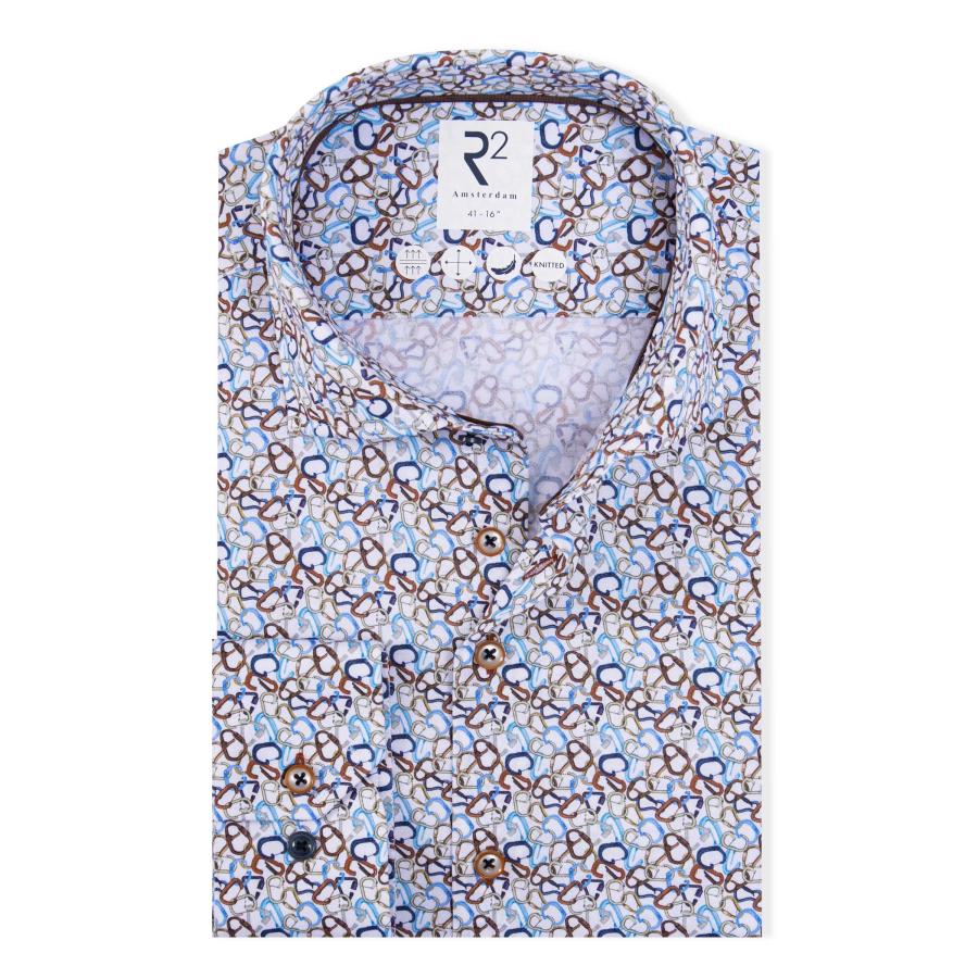 Afbeelding voor product Hemd van het merk R2 Amsterdam in het Blauw