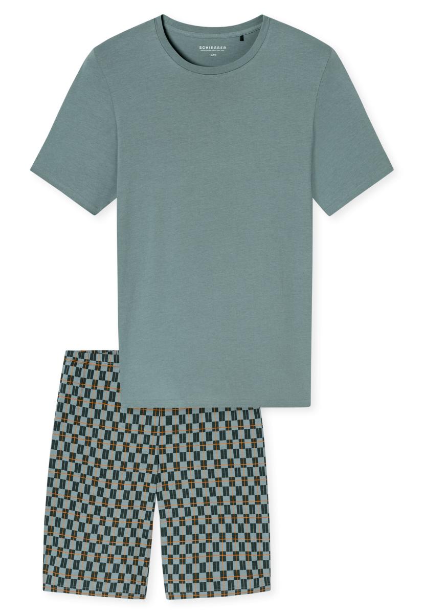 Afbeelding voor product Pyjama van het merk Schiesser in het Groen