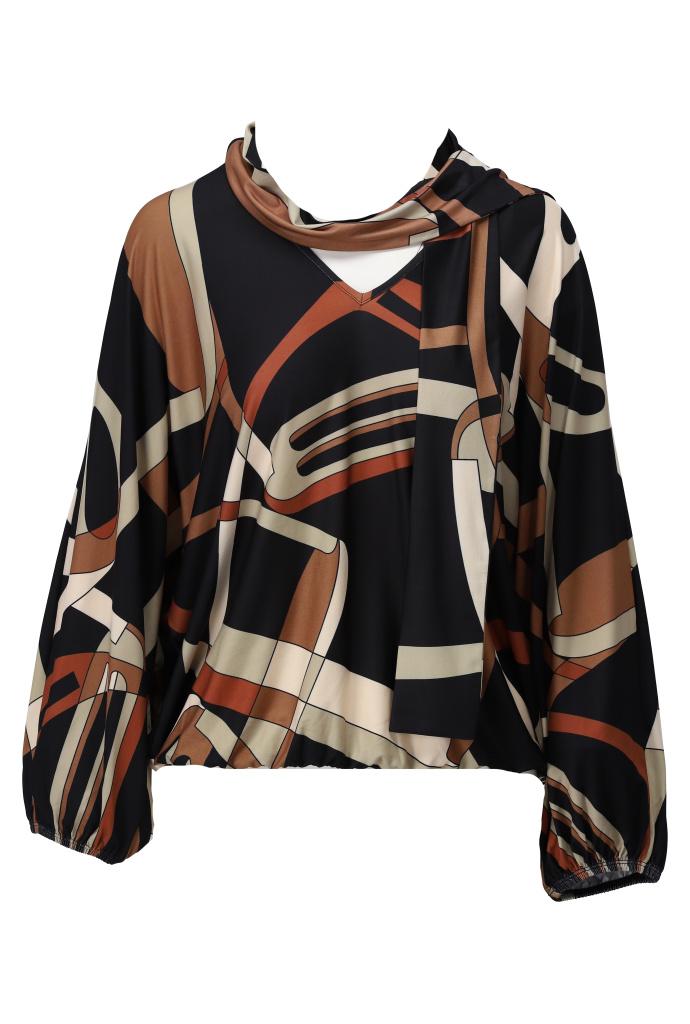 Afbeelding voor product Bloes van het merk K-design in het Zwart