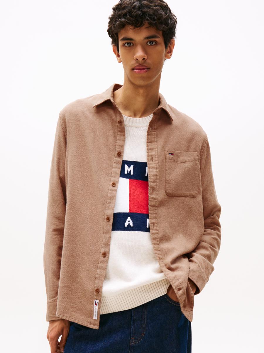 Afbeelding voor product Hemd van het merk Tommy Jeans in het Beige