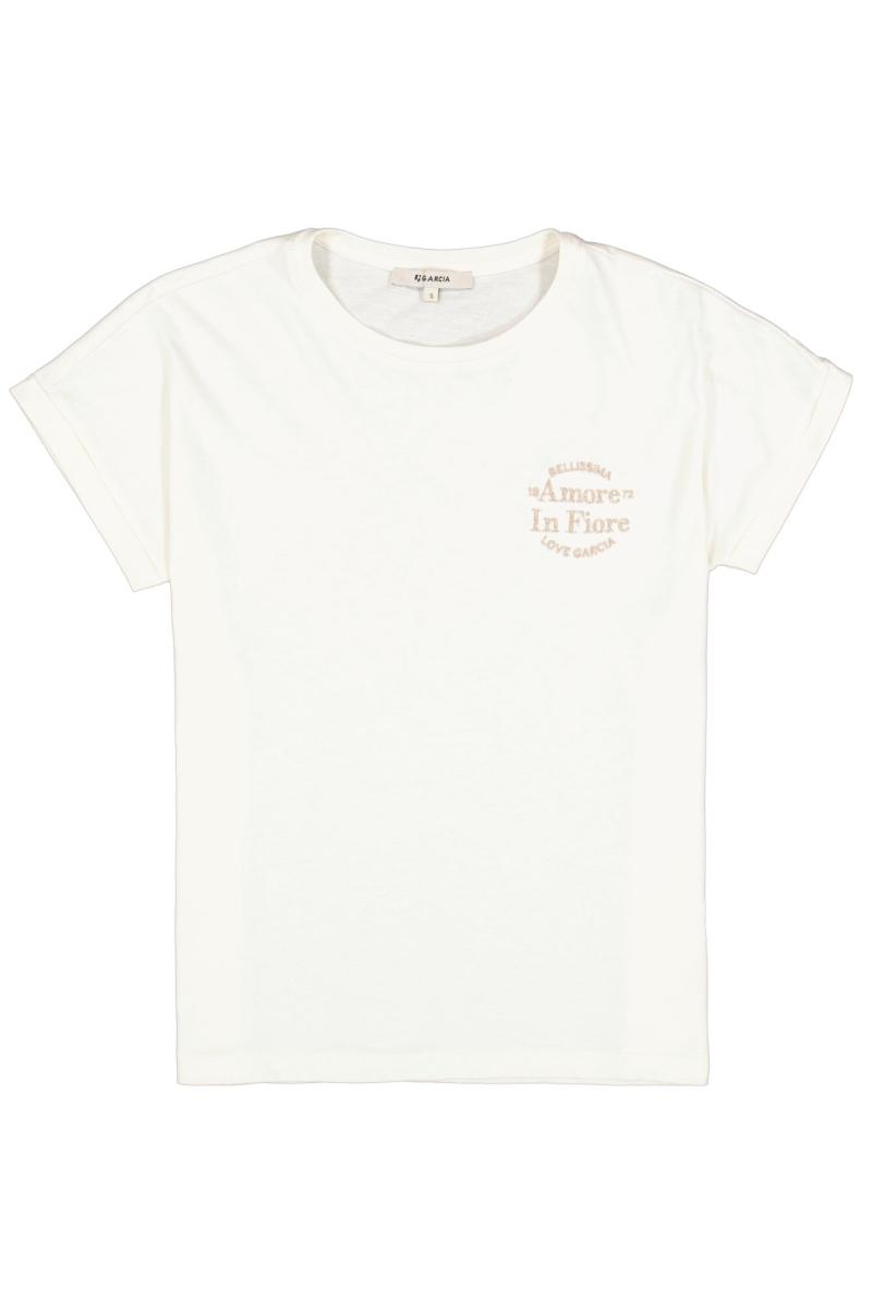 Afbeelding voor product T-shirt van het merk Garcia in het Ecru