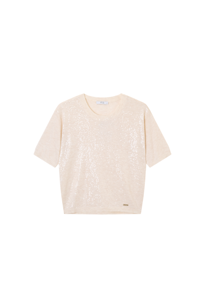 Afbeelding voor product T-shirt van het merk Vila Joy in het Beige
