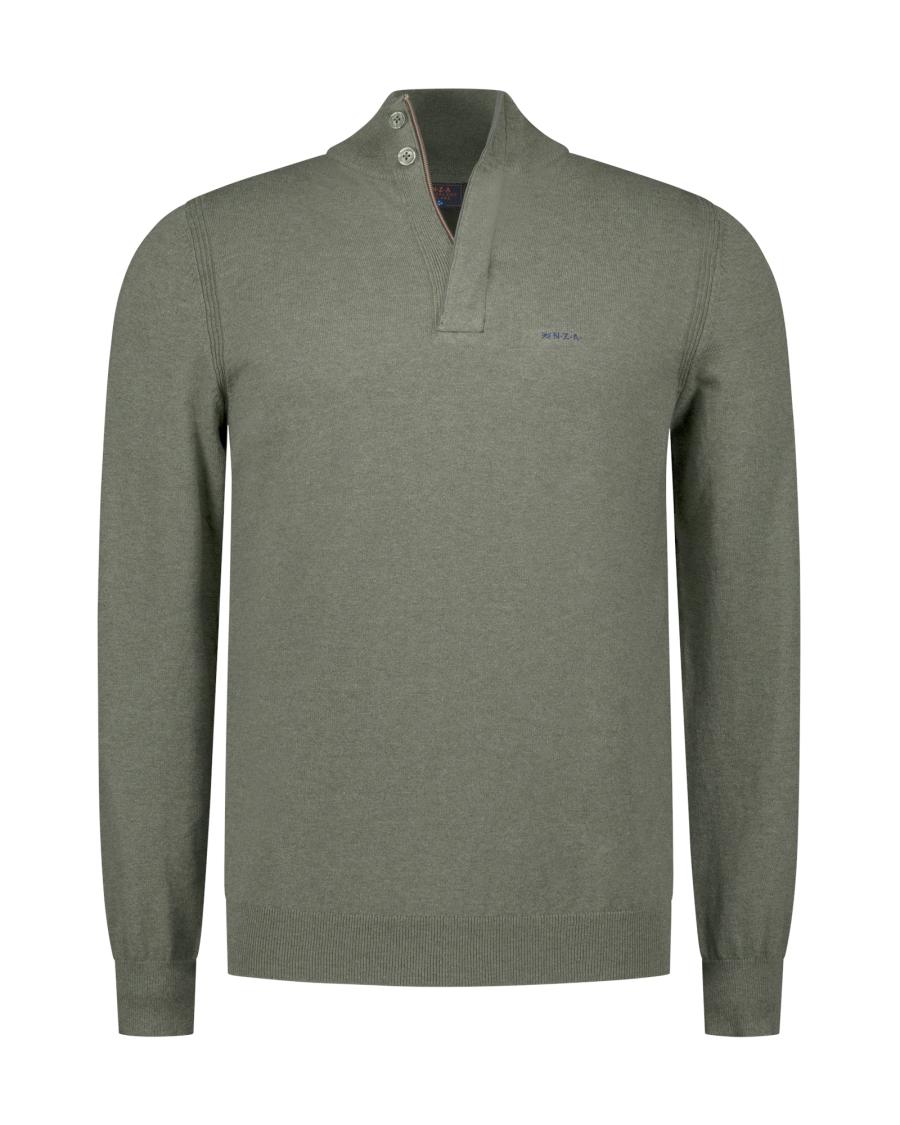Afbeelding voor product Pull van het merk Nza New Zealand Auckland in het Kaki