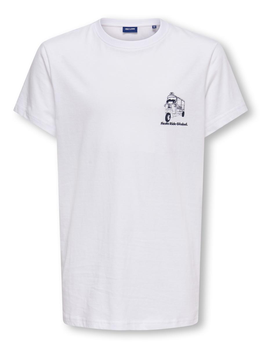 Afbeelding voor product T-shirt van het merk Only & Sons Junior  in het Wit