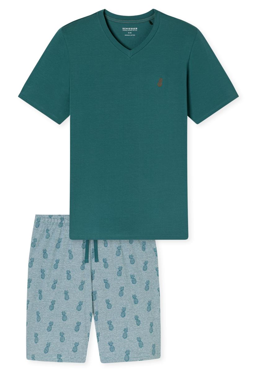 Afbeelding voor product Pyjama van het merk Schiesser in het Groen