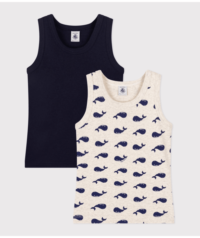 Afbeelding voor product Singlet van het merk Petit Bateau in het Marine