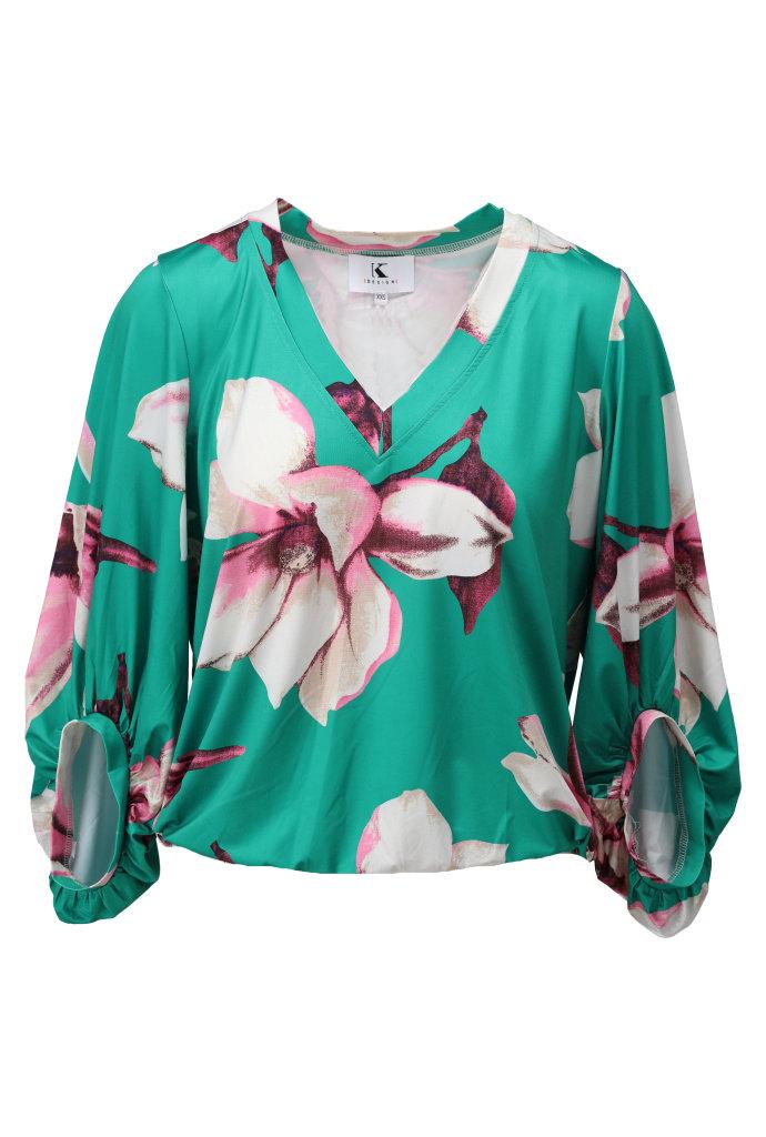 Afbeelding voor product Bloes van het merk K-design in het Groen