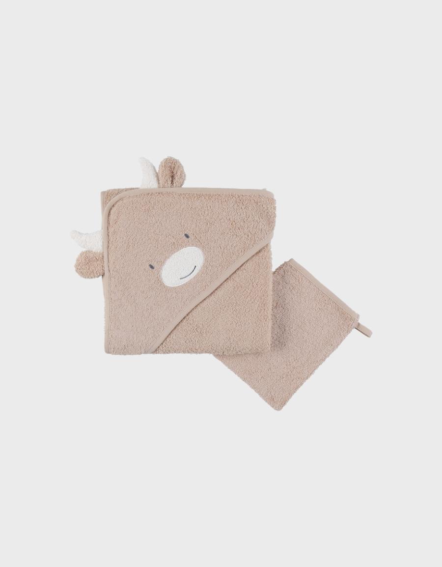 Afbeelding voor product Handdoek van het merk Noukies in het Beige