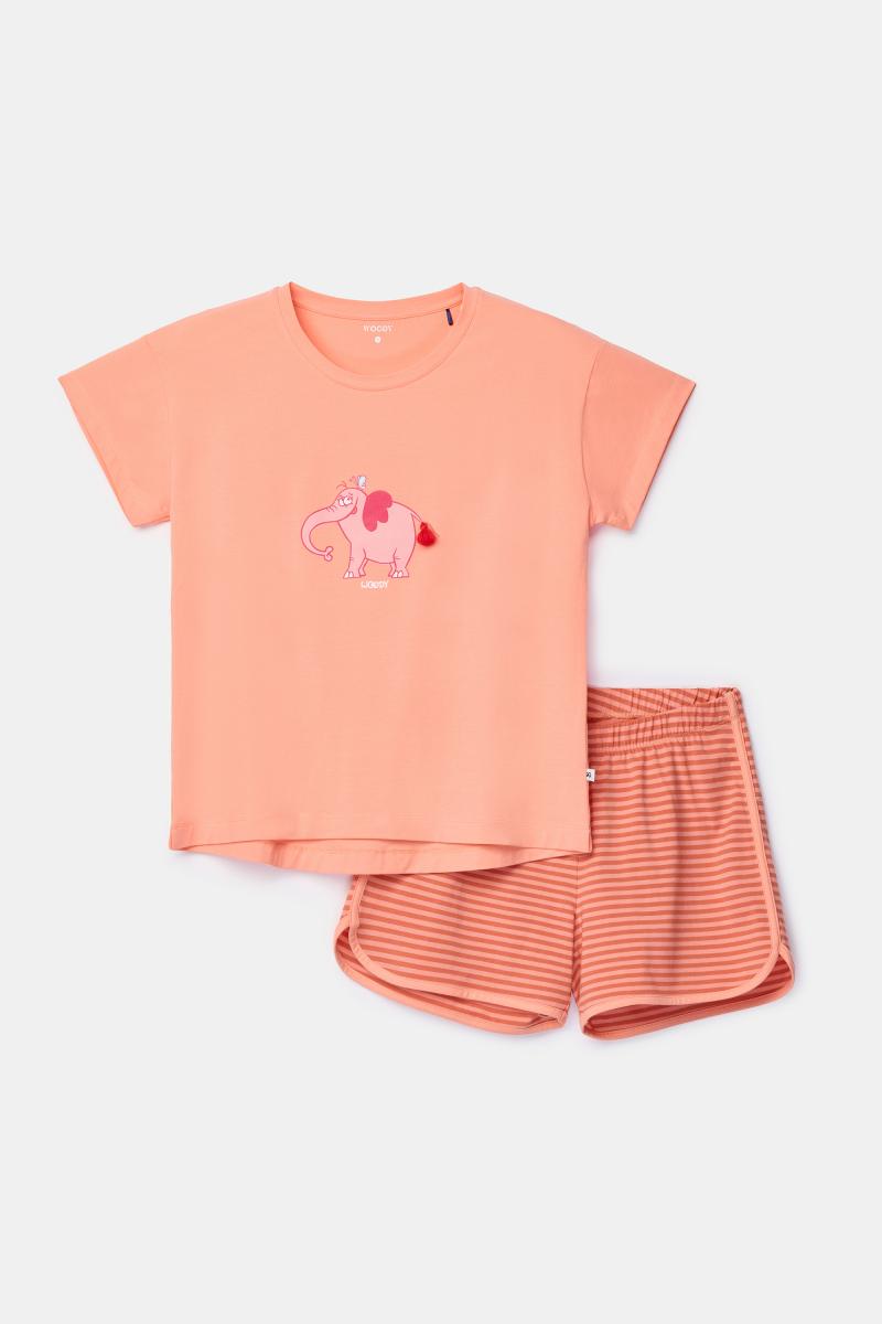 Afbeelding voor product Pyjama van het merk Woody in het Oranje