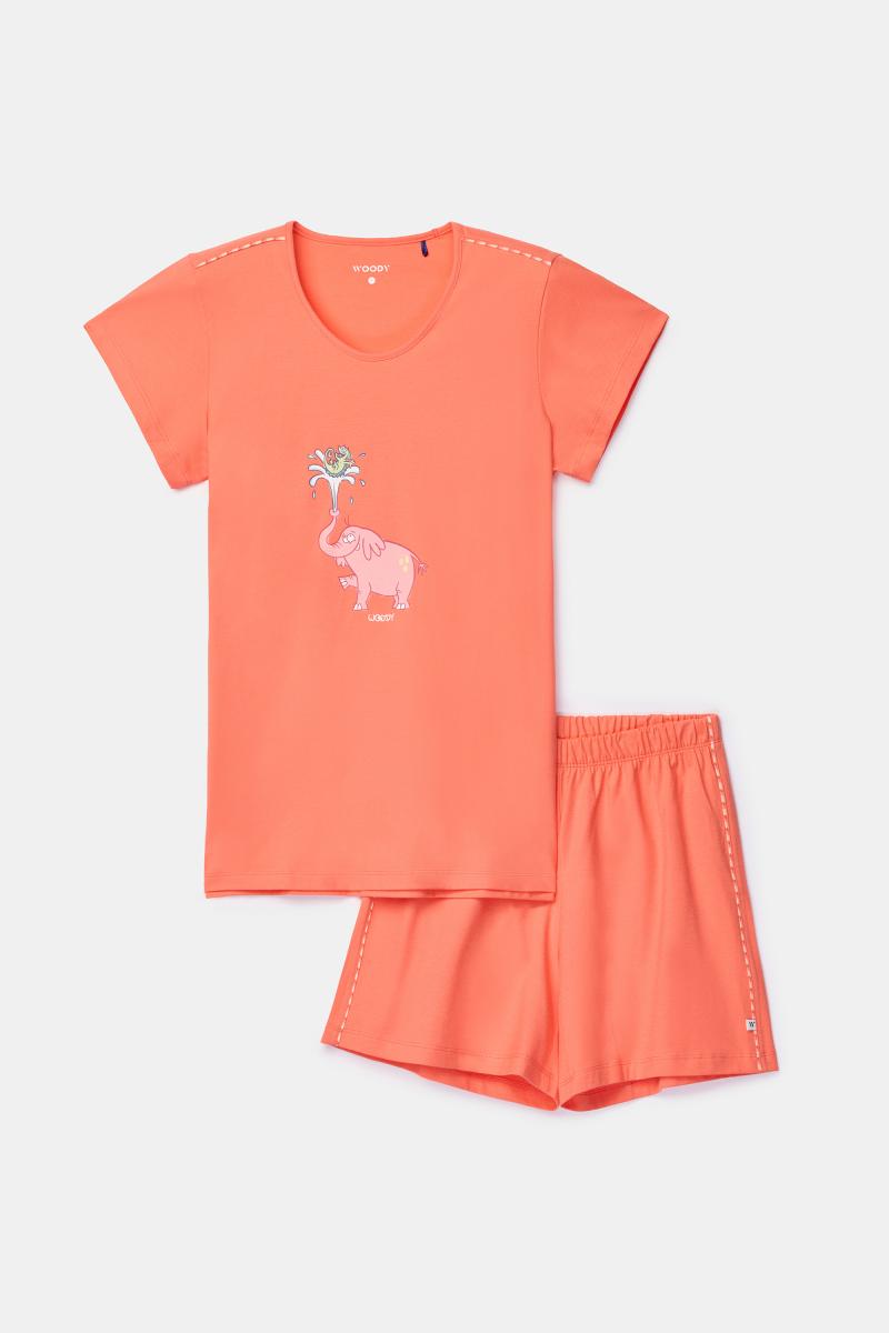 Afbeelding voor product Pyjama van het merk Woody in het Oranje