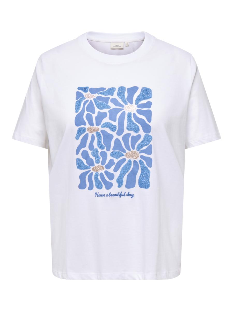 Afbeelding voor product T-shirt van het merk Only Carmakoma in het Wit