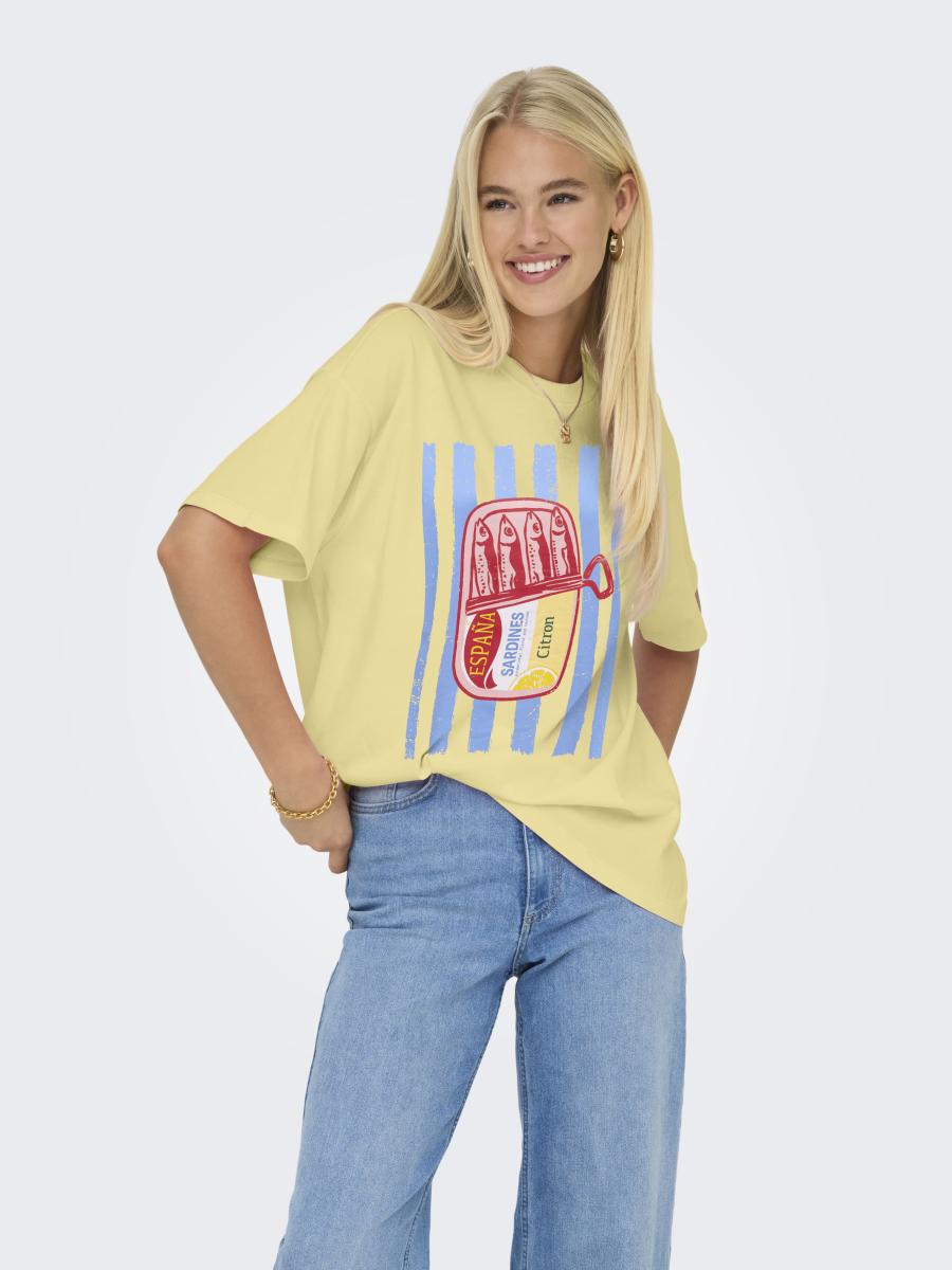 Afbeelding voor product T-shirt van het merk Only in het Geel