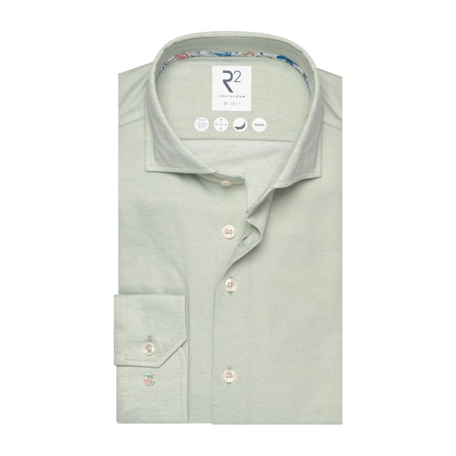 Afbeelding voor product Hemd van het merk R2 Amsterdam in het Groen