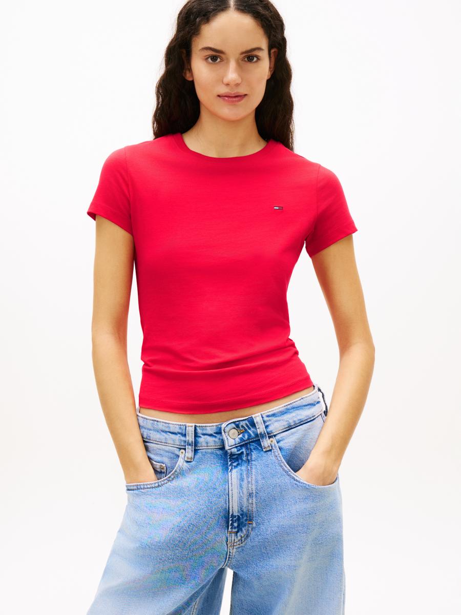 Afbeelding voor product T-shirt van het merk Tommy Jeans in het Rood