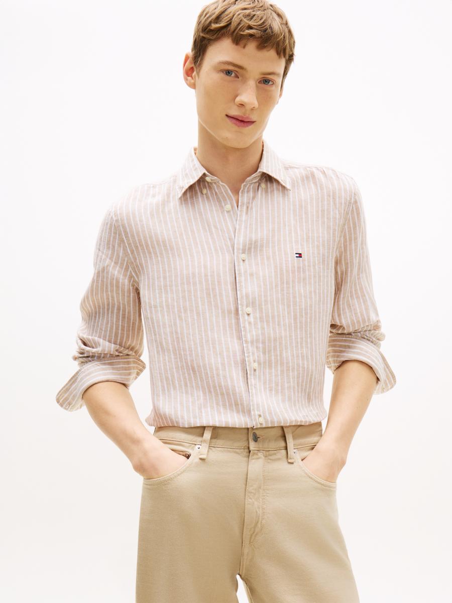 Afbeelding voor product Hemd van het merk Tommy Hilfiger in het Beige