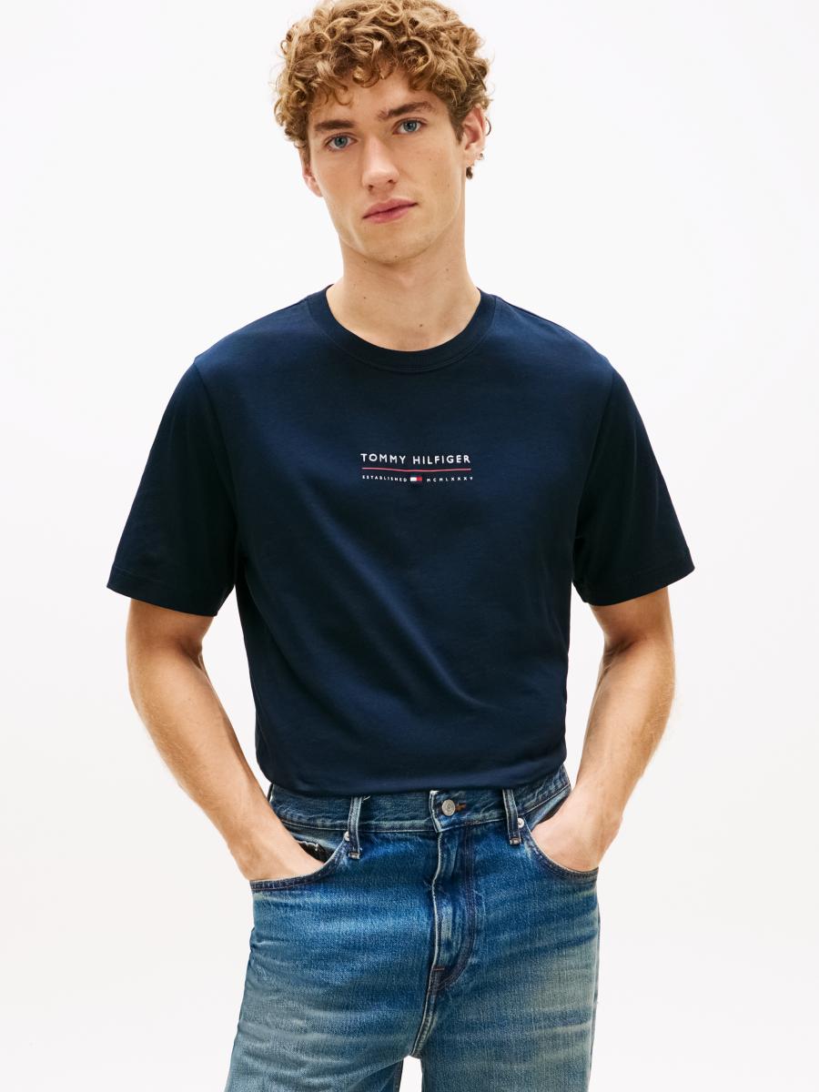 Afbeelding voor product T-shirt van het merk Tommy Hilfiger in het Marine