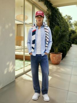 Afbeelding voor product Hemd van het merk Tommy Jeans in het Blauw