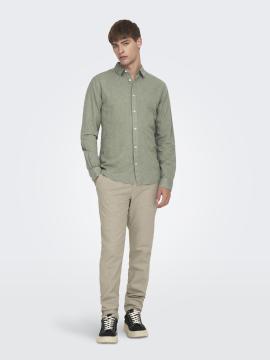 Afbeelding voor product Hemd van het merk Only & Sons in het Kaki