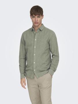 Afbeelding voor product Hemd van het merk Only & Sons in het Kaki
