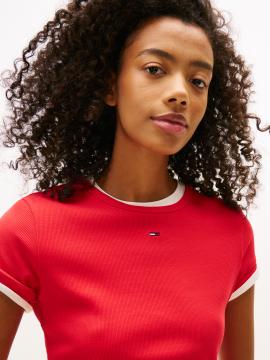 Afbeelding voor product T-shirt van het merk Tommy Jeans in het Rood