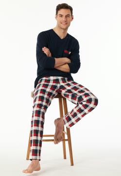 Afbeelding voor product Pyjama van het merk Schiesser in het Blauw