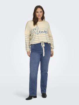 Afbeelding voor product Pull van het merk Only Carmakoma in het Beige