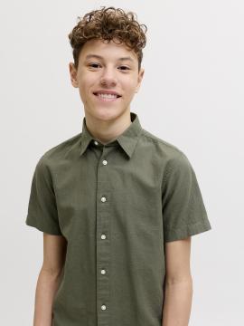 Afbeelding voor product Hemd van het merk Jack & Jones Junior in het Kaki