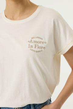 Afbeelding voor product T-shirt van het merk Garcia in het Ecru