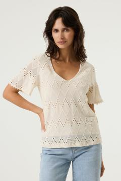 Afbeelding voor product T-shirt van het merk Garcia in het Ecru