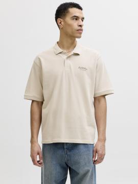 Afbeelding voor product Polo van het merk Jack & Jones in het Ecru