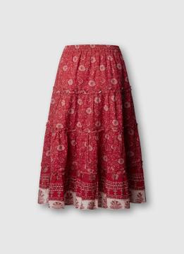 Afbeelding voor product Rok van het merk Pepe Jeans in het Rood