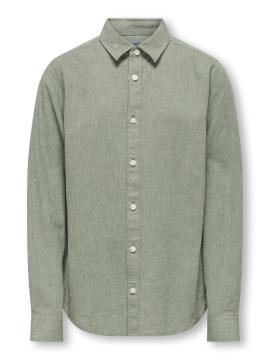 Afbeelding voor product Hemd van het merk Only & Sons Junior  in het Kaki