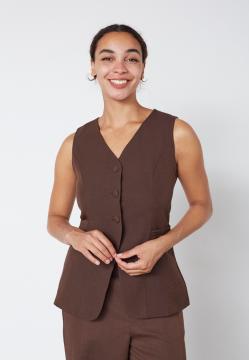 Afbeelding voor product Gilet van het merk Sisters Point in het Bruin