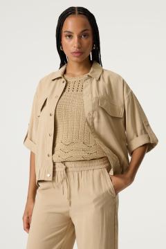 Afbeelding voor product Bloes van het merk Garcia in het Beige
