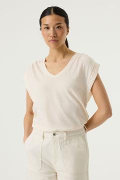Afbeelding voor product T-shirt van het merk Garcia in het Ecru