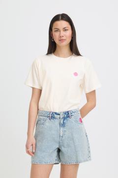 Afbeelding voor product T-shirt van het merk Ichi in het Ecru