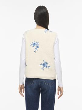 Afbeelding voor product Gilet van het merk Vila in het Ecru