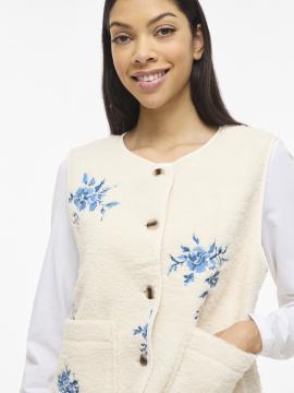 Afbeelding voor product Gilet van het merk Vila in het Ecru