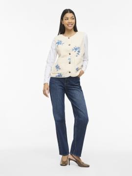 Afbeelding voor product Gilet van het merk Vila in het Ecru