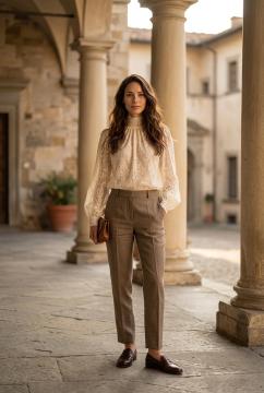 Afbeelding voor product Bloes van het merk Rinascimento in het Ecru