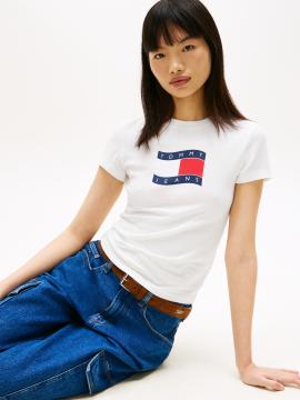 Afbeelding voor product T-shirt van het merk Tommy Jeans in het Wit