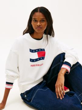 Afbeelding voor product Pull van het merk Tommy Jeans in het Wit