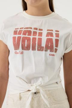Afbeelding voor product T-shirt van het merk Garcia in het Ecru